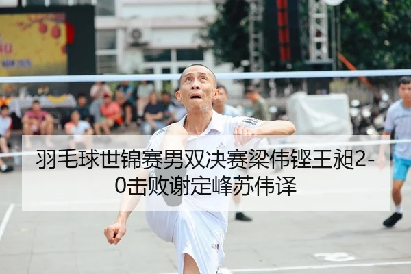 羽毛球世锦赛男双决赛梁伟铿王昶2-0击败谢定峰苏伟译